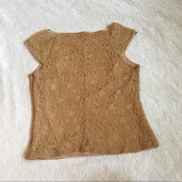 Laundry by Shelli Segal Chic golden lace top - Picture 7 of 7